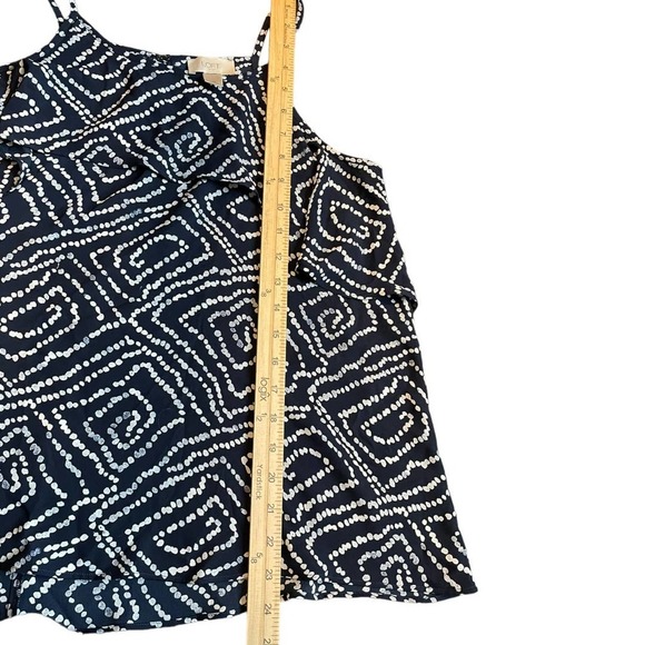 Loft Outlet Navy Ruffle Tank Top Size M - Picture 6 of 7